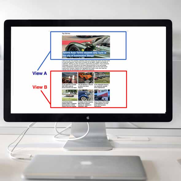 Content Views Pro grid layout banner