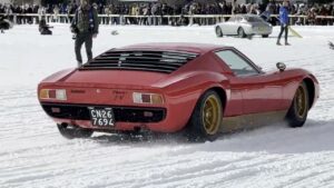 Lamborghini Miura SV Thrills in St. Moritz Snow Show